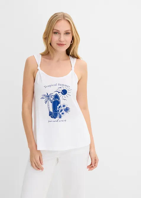 Singlet i 100% &oslash;kologisk bomull, bonprix