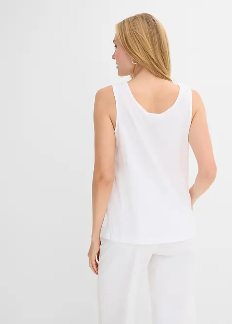 Singlet i 100% &oslash;kologisk bomull, bonprix