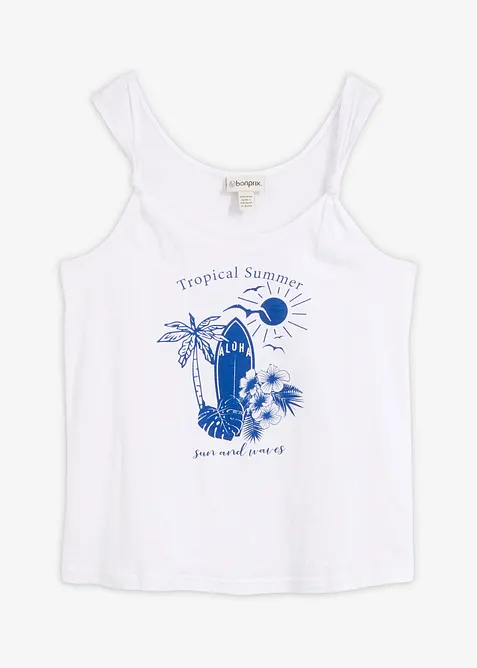 Singlet i 100% &oslash;kologisk bomull, bonprix