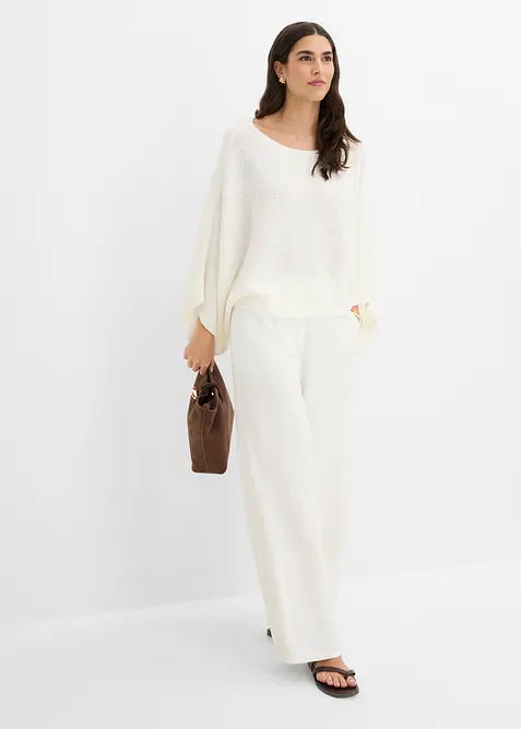 Kimono genser i b&aring;ndgarn, bonprix