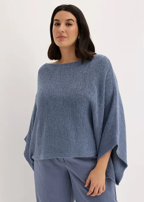 Kimono genser i b&aring;ndgarn, bonprix