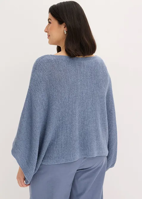 Kimono genser i b&aring;ndgarn, bonprix