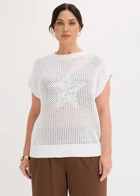 Topp i strikket stil og 100% bomull, bonprix