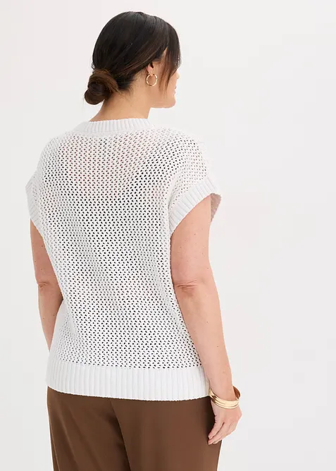 Topp i strikket stil og 100% bomull, bonprix