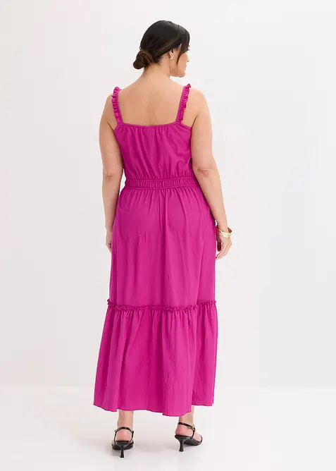 Maxikjole i strukturert jersey, bonprix