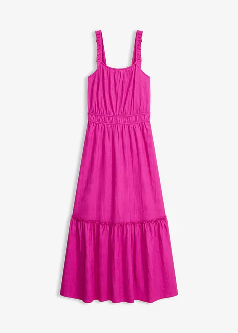 Maxikjole i strukturert jersey, bonprix