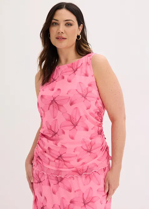 Jerseytopp i myk mesh, bonprix