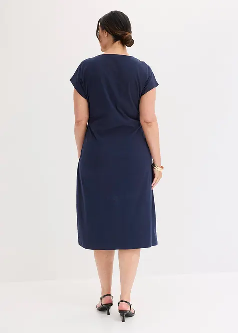 Midikjole med rynking ved midjen, bonprix