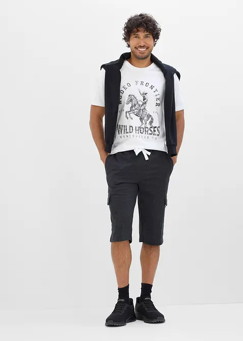 Sweat bermudashorts i 100% &oslash;kologisk bomull, bonprix