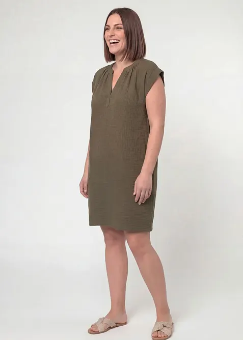 Minikjole i 100% bomull, bonprix