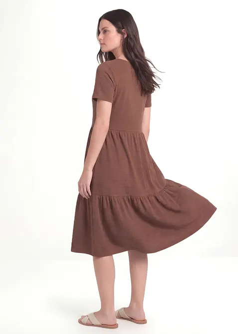 Jerseykjole i viskoseblanding med strukturm&oslash;nster, bonprix