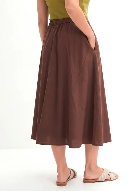 Midiskj&oslash;rt i linblanding, bonprix