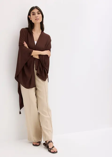 Lett sommerponcho i 100% viskose, bonprix