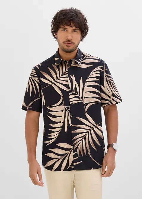 Kortermet skjorte i &oslash;kologisk bomull, bonprix