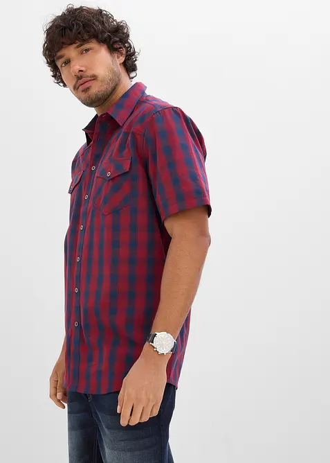 Kortermet skjorte i 100% bomull, bonprix