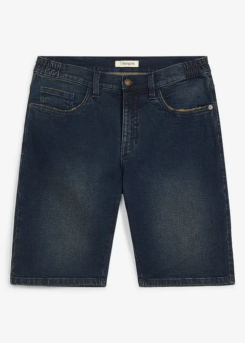 Lang bermudashorts i denim med stretchlinning, Relaxed fit, bonprix