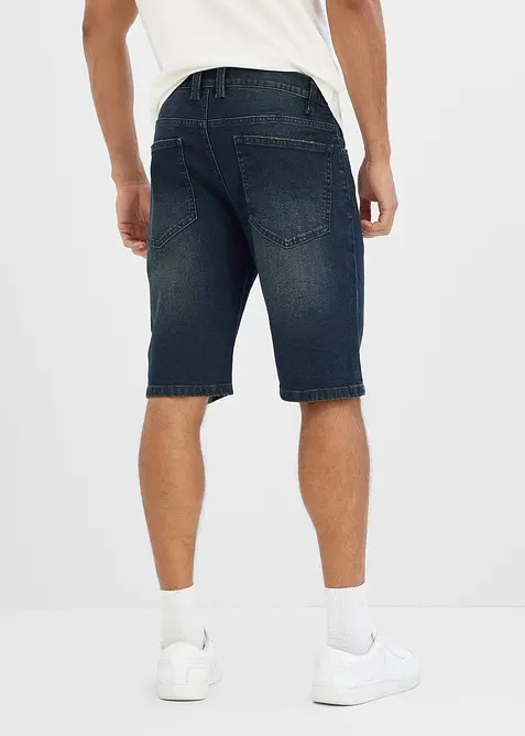 Lang bermudashorts i denim med stretchlinning, Relaxed fit, bonprix