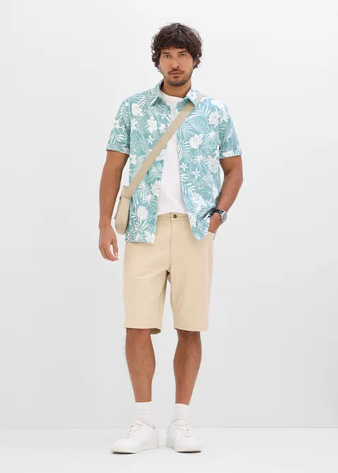 Kortermet skjorte i 100% &oslash;kologisk bomull, bonprix