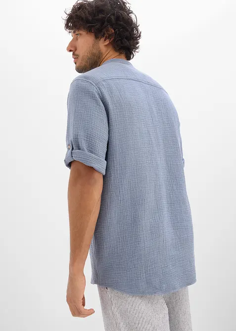 Kortermet skjorte av luftig musselin, bonprix