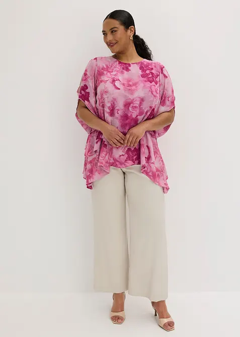 Bluse i lag p&aring; lag-modell med snipper i falden, bonprix