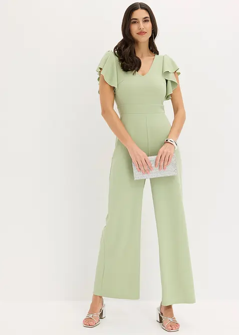 Jumpsuit i strukturert krepp, bonprix