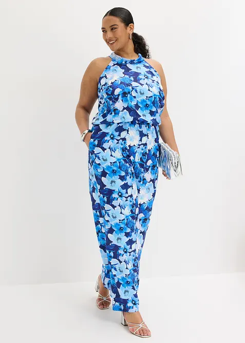 Jumpsuit i glinsende sateng, bonprix