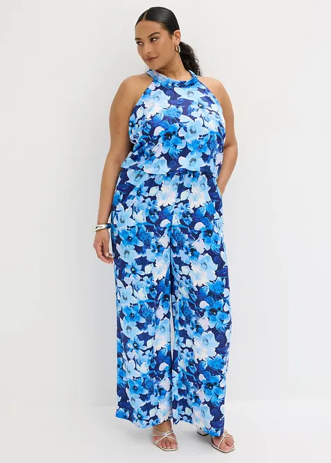 Jumpsuit i glinsende sateng, bonprix