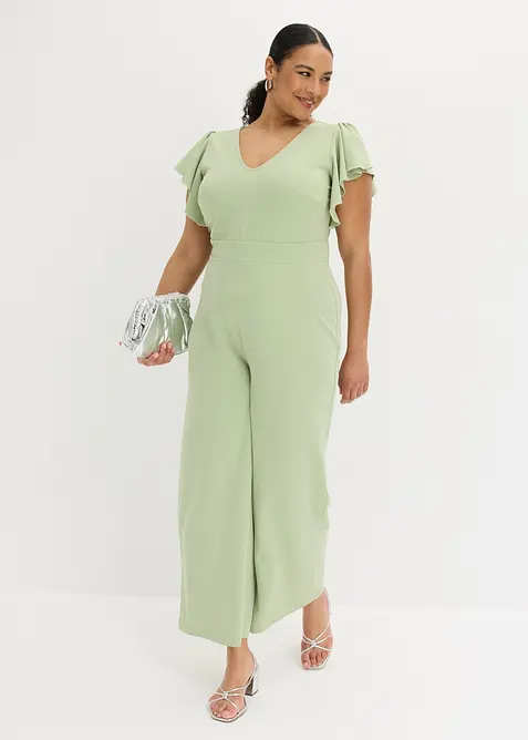 Jumpsuit i strukturert krepp, bonprix