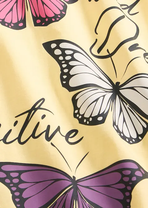 Kort nattkjole i 100% &oslash;kologisk bomull, bonprix