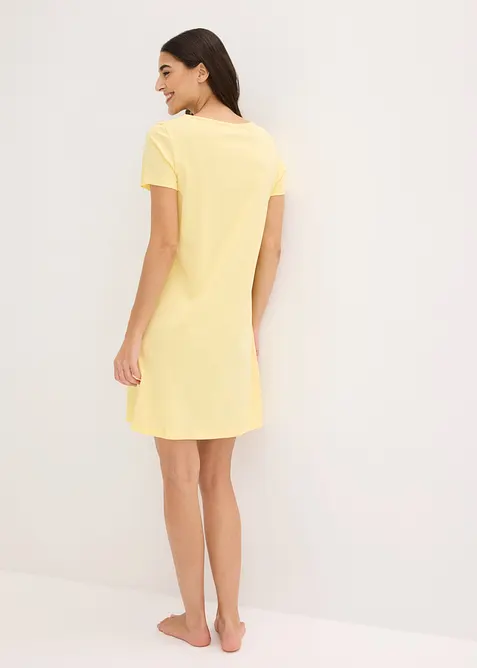 Kort nattkjole i 100% &oslash;kologisk bomull, bonprix