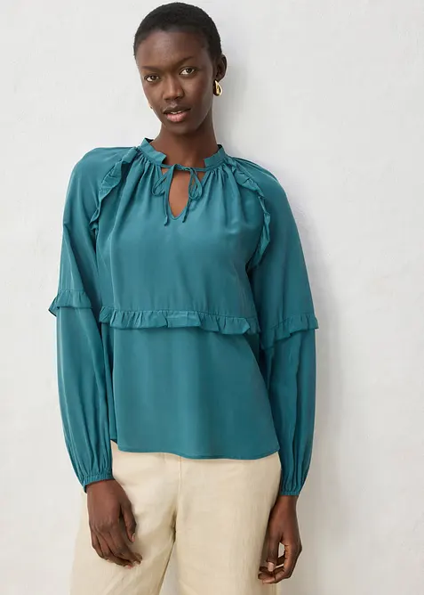 Tunika med silke, bonprix