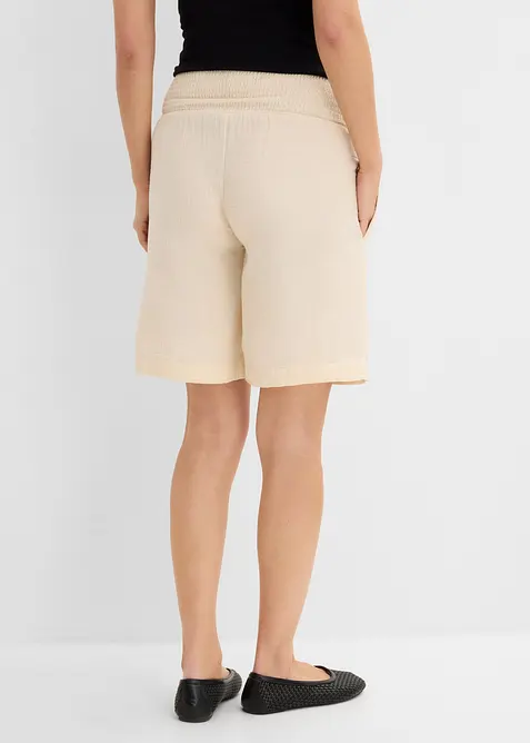 Mammashorts i 100% bomullsmusselin for graviditeten og tiden etterp&aring;, bonprix