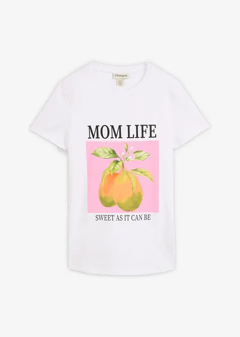 Mama topp i &oslash;kologisk bomull, oversized, bonprix