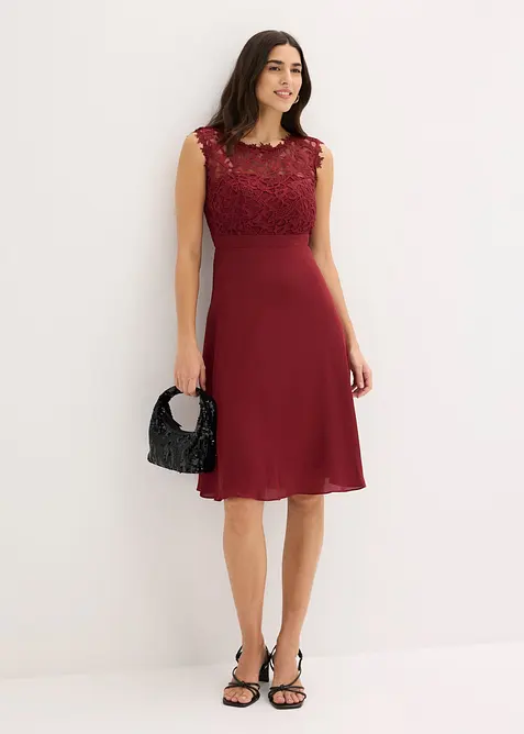 Kjole med blonder, bonprix