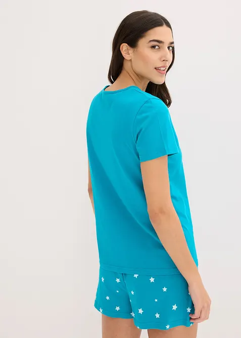 Kort pyjamas av 100% bomull (2-pack), bonprix