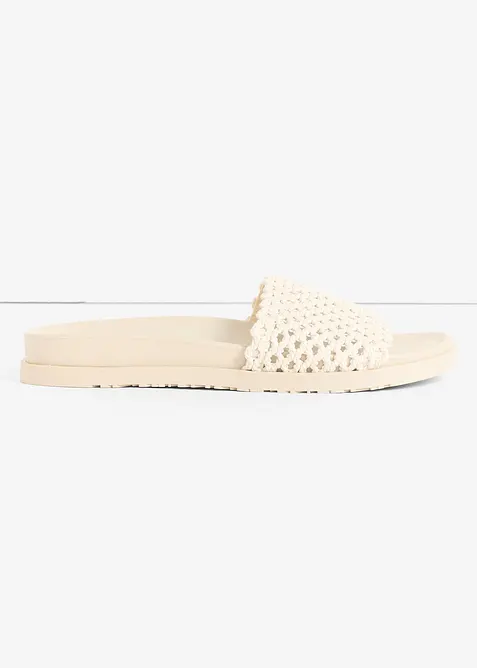 Slip in-sandaler i heklet stil, bonprix