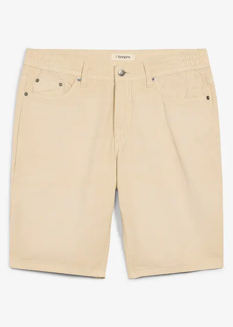 Bermudashorts i farget, lett denim med stretchlinning, Regular fit, bonprix
