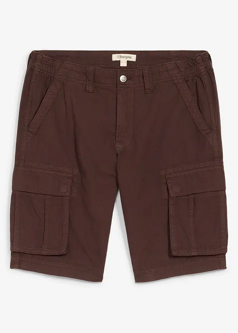 Bermudashorts i lett, farget denim med stretchlinning, Relaxed fit, bonprix