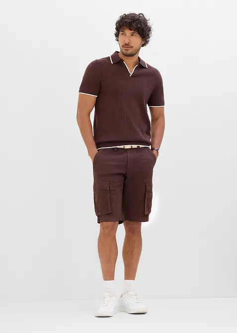 Strikket poloskjorte i Regular fit, bonprix