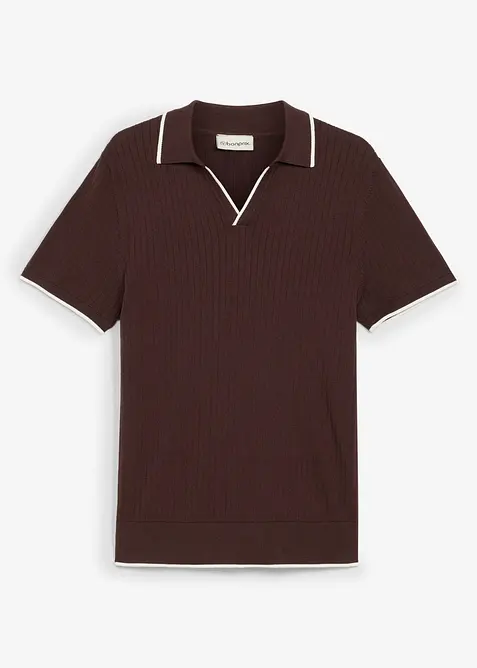 Strikket poloskjorte i Regular fit, bonprix