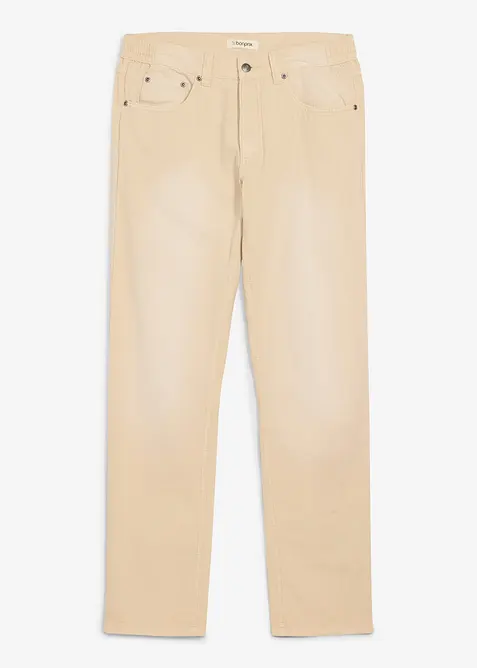 Regular fit-jeans i lett, farget denim med stretchlinning, straight, bonprix