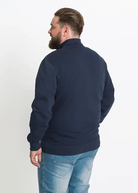 Sweatshirtjakke med h&oslash;y kant i halsen, bonprix