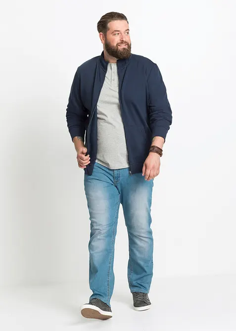 Sweatshirtjakke med h&oslash;y kant i halsen, bonprix