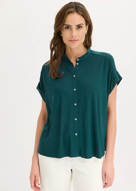 Trikotbluse i myk viskosemiks, bonprix