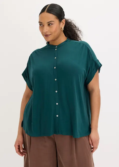 Trikotbluse i myk viskosemiks, bonprix