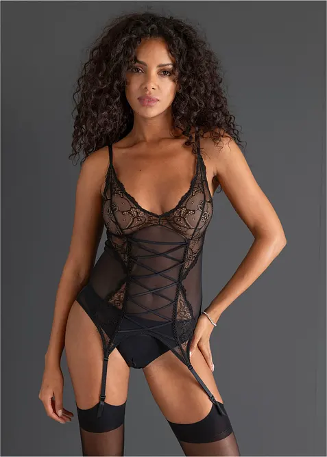 Straptop og string ouvert (2 deler), bonprix