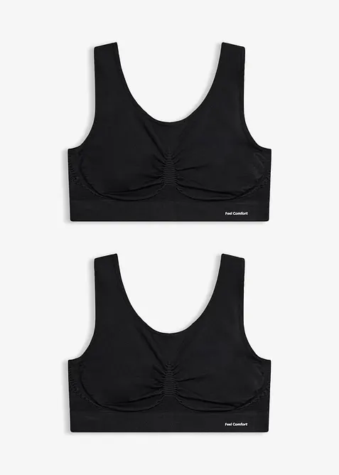 Feel Comfort Seamless-BH-topp (2-pack), bonprix