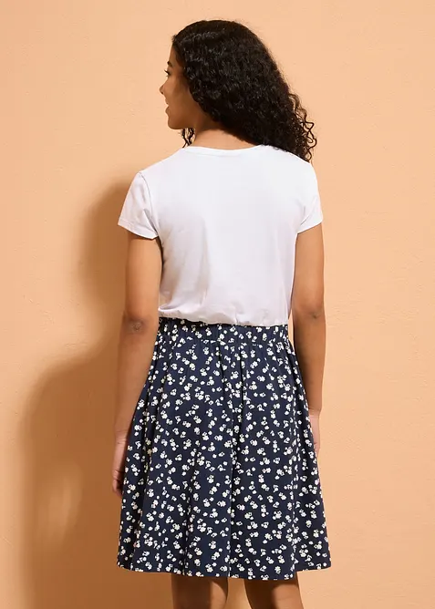 Jerseykjole av elastisk, &oslash;kologisk bomullsmiks, bonprix