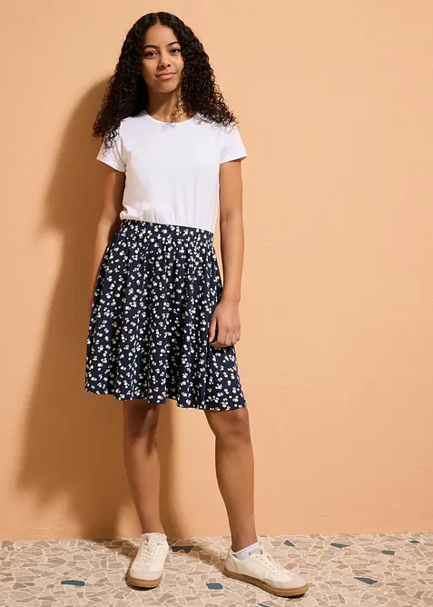 Jerseykjole av elastisk, &oslash;kologisk bomullsmiks, bonprix