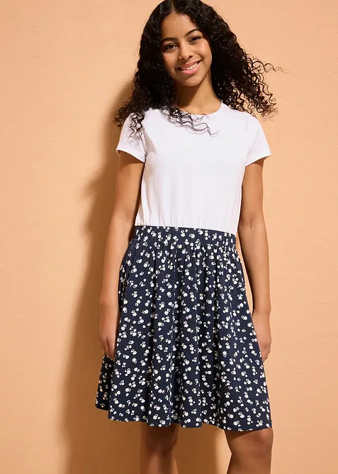 Jerseykjole av elastisk, &oslash;kologisk bomullsmiks, bonprix